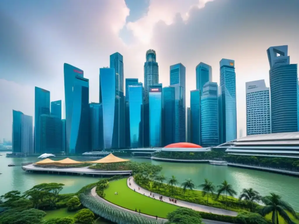 Vibrante panorama urbano en Singapur: futuro inmobiliario Vibrante escena de inversiones inmobiliarias en Sudeste Asiático