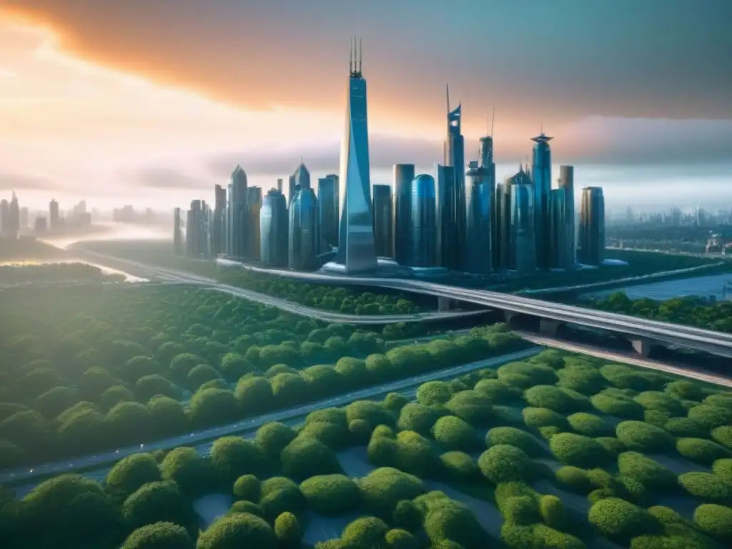 Metrópolis futurista: skyline vanguardista en Norteamérica Vibrante escena urbana con desarrollos inmobiliarios en áreas metropolitanas norteamericanas