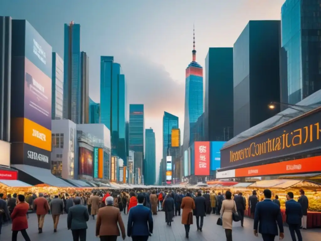 Escena urbana vibrante: mercado inmobiliario en auge Vibrante escena urbana con impacto migración interna mercado inmobiliario