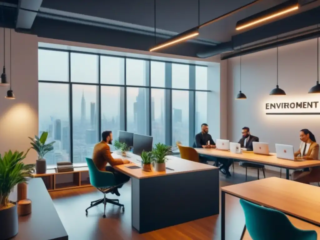 Espacio de coworking moderno en ciudad internacional vibrante Un vibrante espacio de coworking internacional, moderno y lleno de luz natural, ideal para invertir