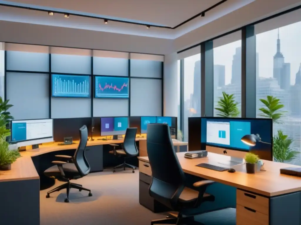 Espacio de coworking vibrante: profesionales colaborando en ambiente moderno y productivo Un vibrante espacio coworking donde profesionales colaboran, con diseño moderno y éxito palpable