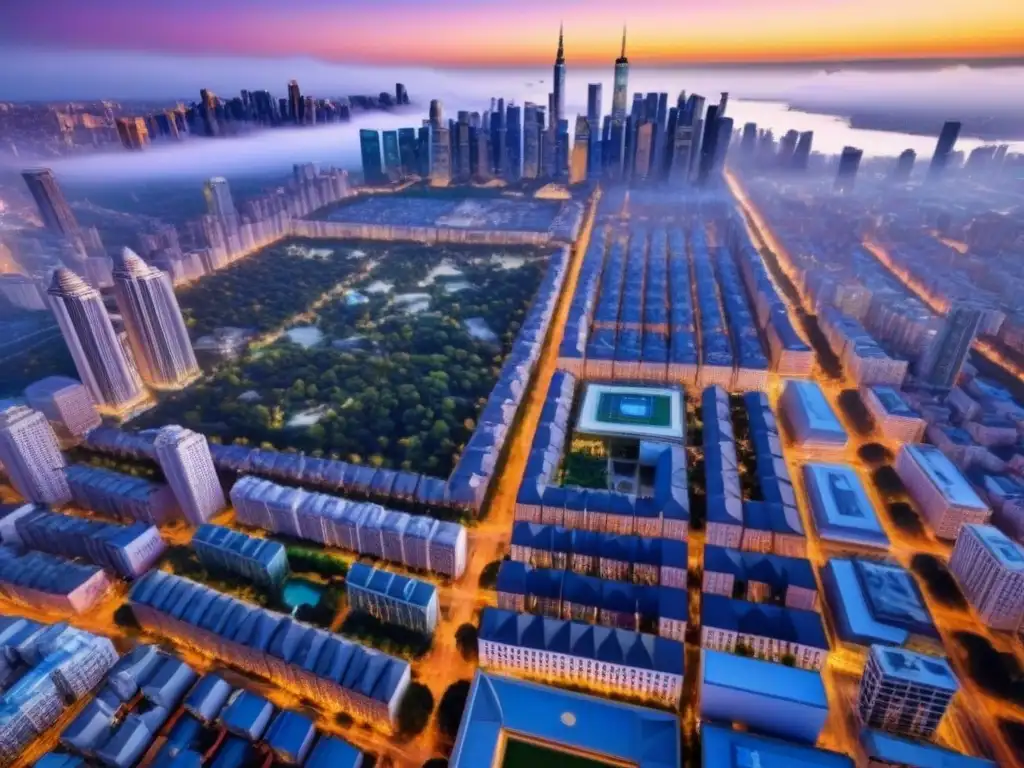 Vibrante ciudad emergente: modernidad y tradición en mercado inmobiliario La vibrante fusión de rascacielos modernos y arquitectura tradicional en mercados inmobiliarios internacionales emergentes 2023