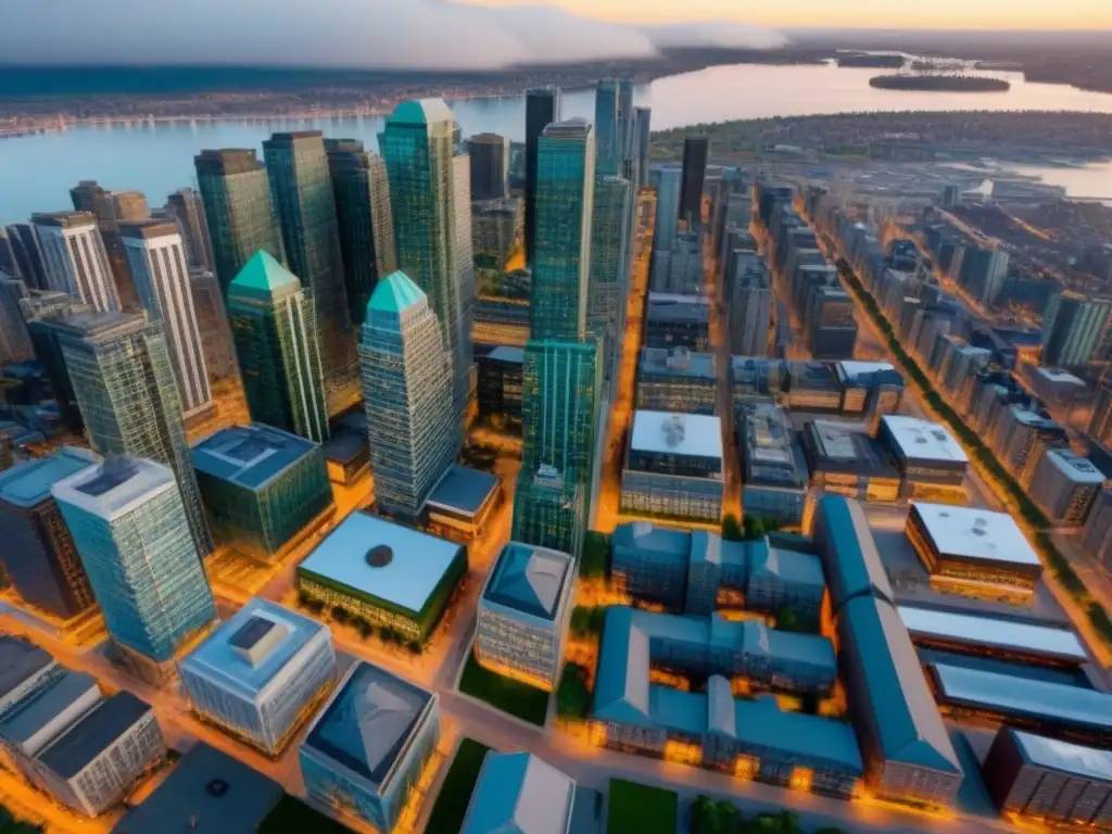Renovación urbana en Canadá: una vista aérea impresionante La vibrante transformación de Canadá: beneficios inversión proyectos regeneración Canadá