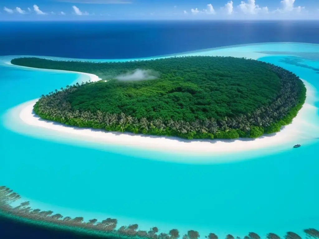 Paraíso privado: isla eco-lujosa en armonía natural Vibrante isla privada: impacto ambiental equilibrado entre lujo y naturaleza en un paraíso tropical