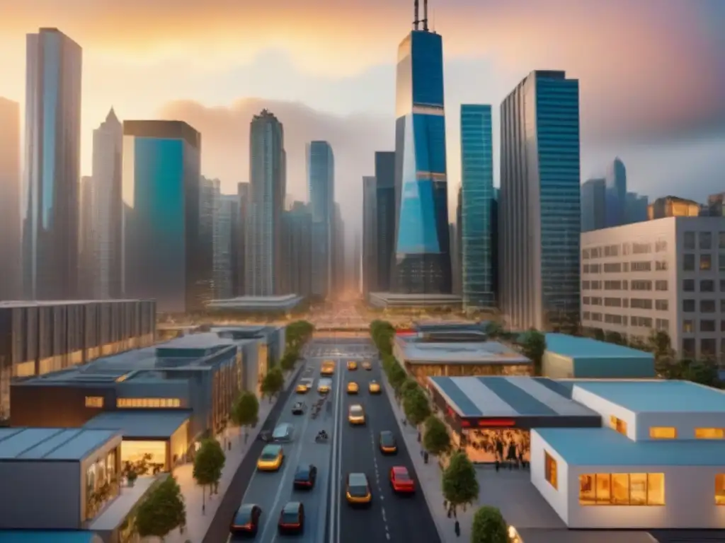 Mercado inmobiliario multicultural en la ciudad Un vibrante mercado inmobiliario en una ciudad multicultural