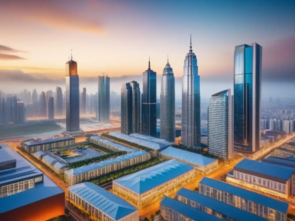 Mercado inmobiliario global: diversidad cultural en una ciudad vibrante Vibrante mercado inmobiliario global con adaptación cultural en moderna ciudad multicultural