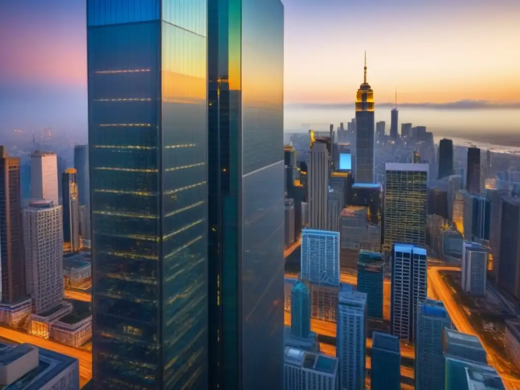 Mercado inmobiliario global: diversidad y negociaciones Vibrante mercado inmobiliario internacional con inversores discutiendo, simbolizando desinversión en bienes raíces globales