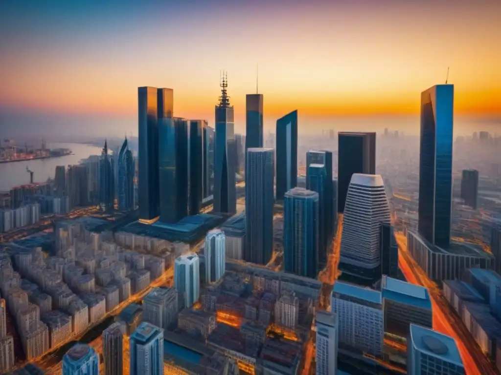 Metropolis global: fusión arquitectónica y multicultural Un vibrante mercado multicultural reflejando la adaptación cultural en el mercado inmobiliario global