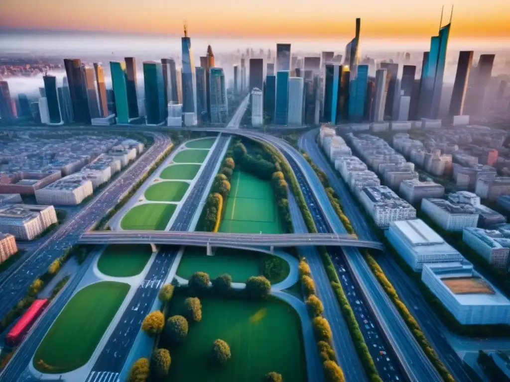 Vibrante metrópolis: la vida urbana en su máxima expresión Vibrante paisaje urbano con impacto en migración interna y mercado inmobiliario