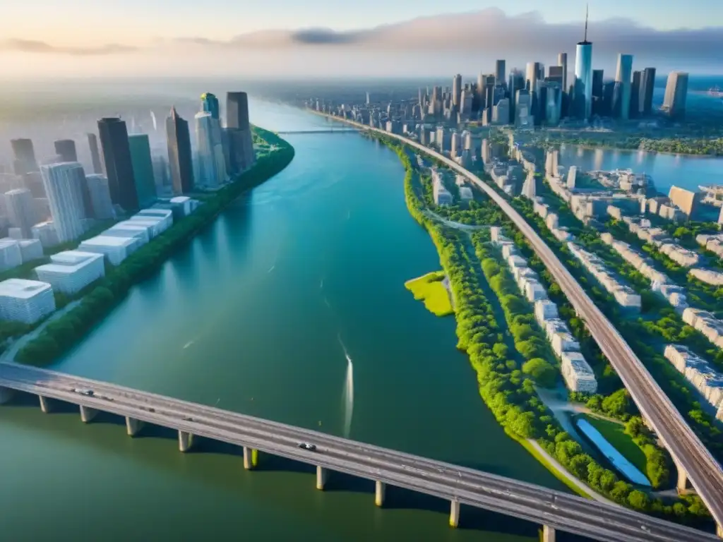 Metrópolis vibrante: paisaje urbano en América del Norte Vibrante paisaje urbano en América del Norte, reflejando el dinamismo de una metrópolis moderna