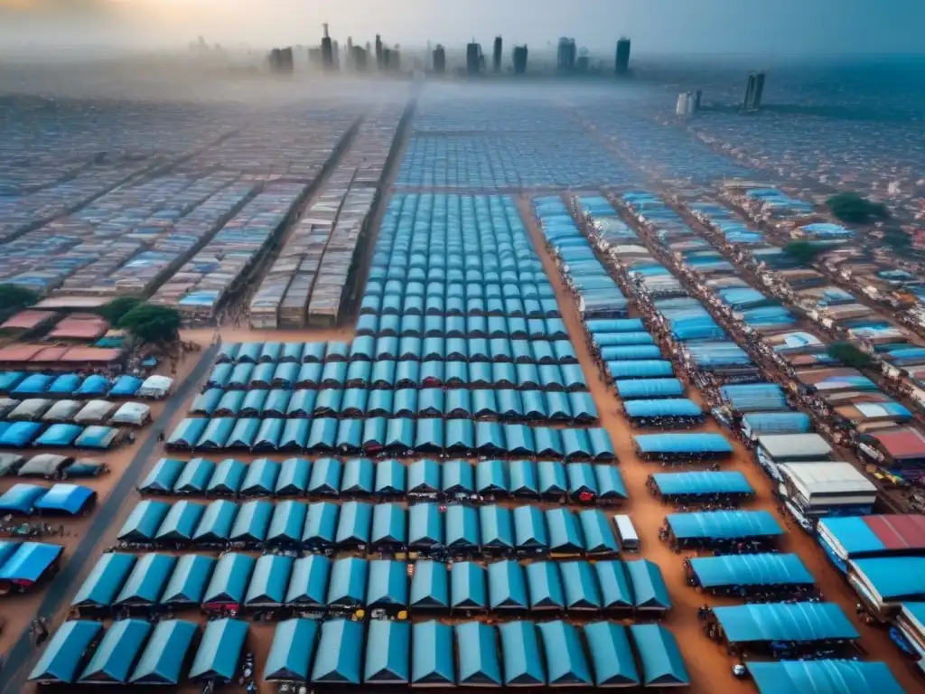 Metrópolis vibrante: Desarrollo inmobiliario en África Subsahariana Vibrante paisaje urbano en África Subsahariana, reflejando la due diligence inmobiliaria en la región
