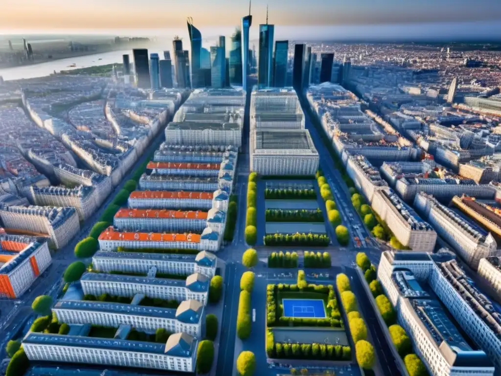 Panorámica urbana: inversión inmobiliaria europea en evolución Vibrante panorama urbano europeo con variados estilos arquitectónicos