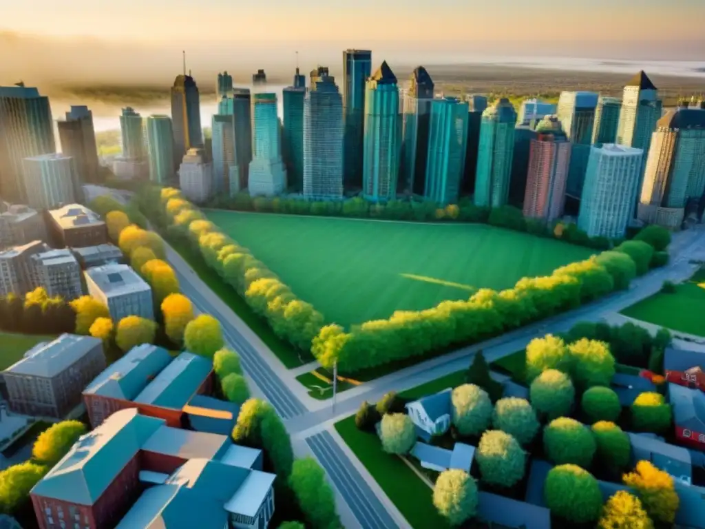 Panorama urbano vibrante en Canadá: mezcla de modernidad e historia Vibrante panorama urbano en Canadá, muestra modernos rascacielos y edificios históricos, reflejando mercados inmobiliarios emergentes Canadá