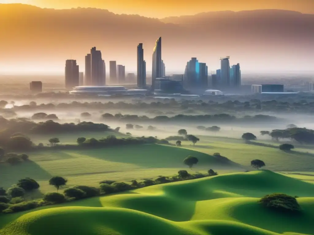 Horizonte urbano vibrante en África: oportunidades de inversión Vibrante skyline en África Subsahariana para inversiones inmobiliarias