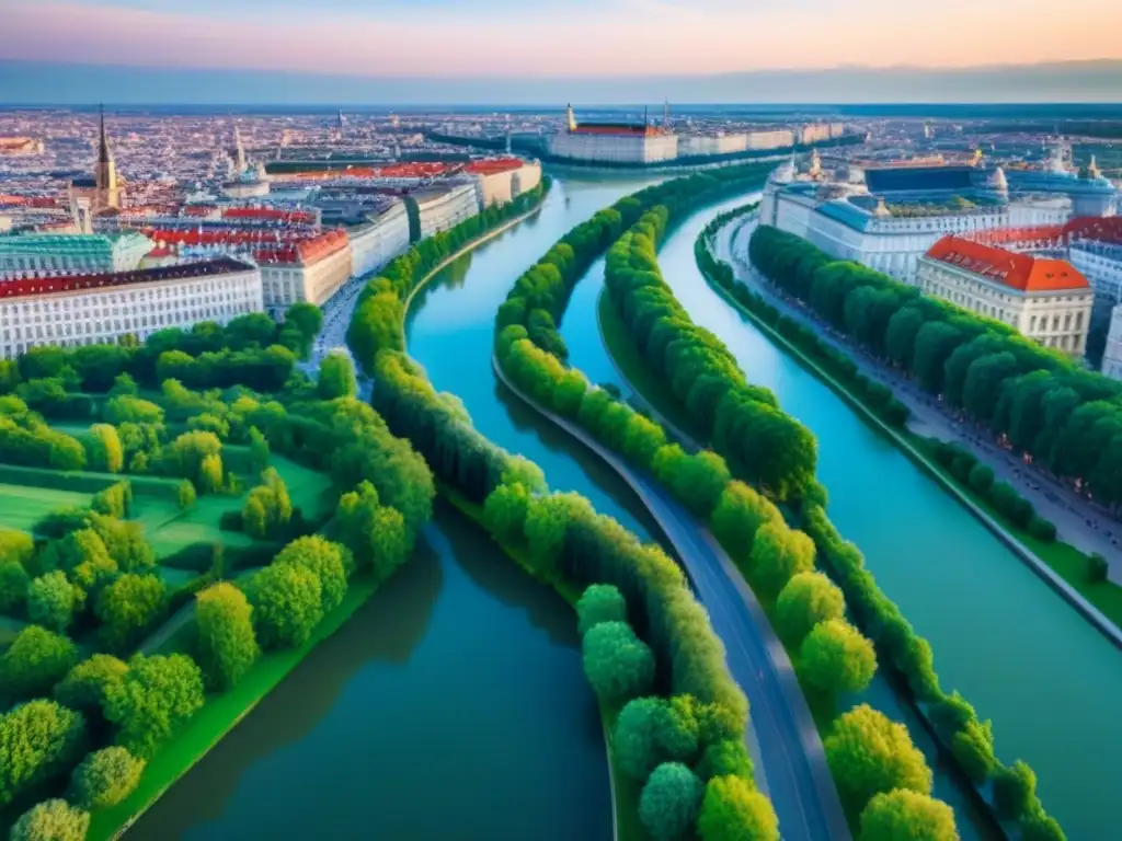 Esplendor vienés: arquitectura icónica y vida urbana en Austria La vibrante vida urbana de Viena: arquitectura icónica, parques verdes y el Danubio