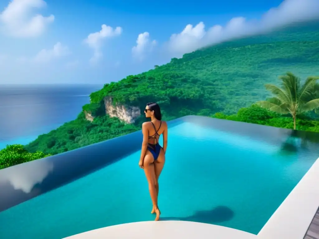 Villa de lujo en acantilado con piscina infinita y yate privado Villa de lujo en acantilado con piscina infinita y yate privado