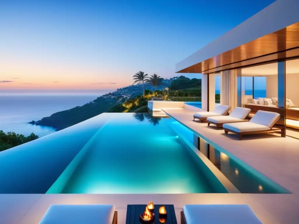 Villa de lujo en acantilado con vista al mar Mediterráneo Villa de lujo con diseño moderno y vistas al mar Mediterráneo, tendencias diseño villas vacacionales lujo