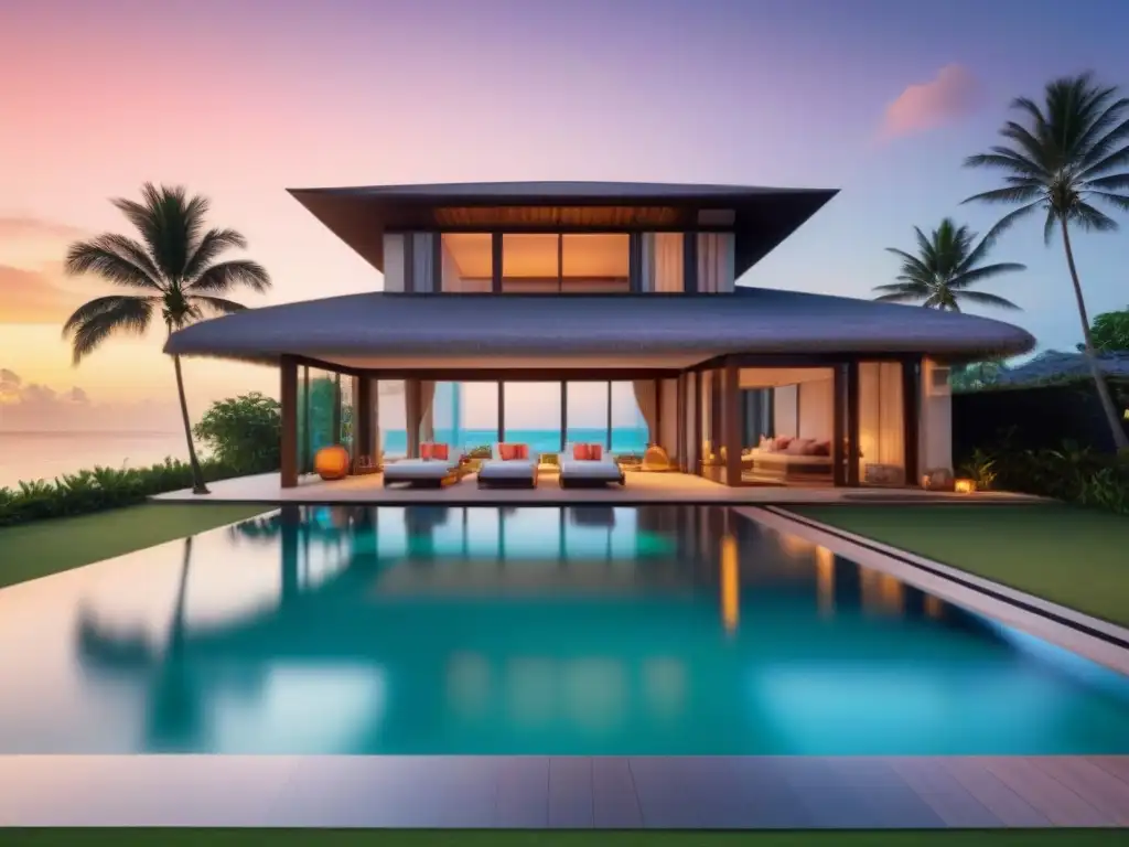 Villa de lujo frente al mar en paraíso tropical Villa de lujo frente a la playa en paraíso tropical con piscina infinita, ideal para invertir en tiempo compartido internacional