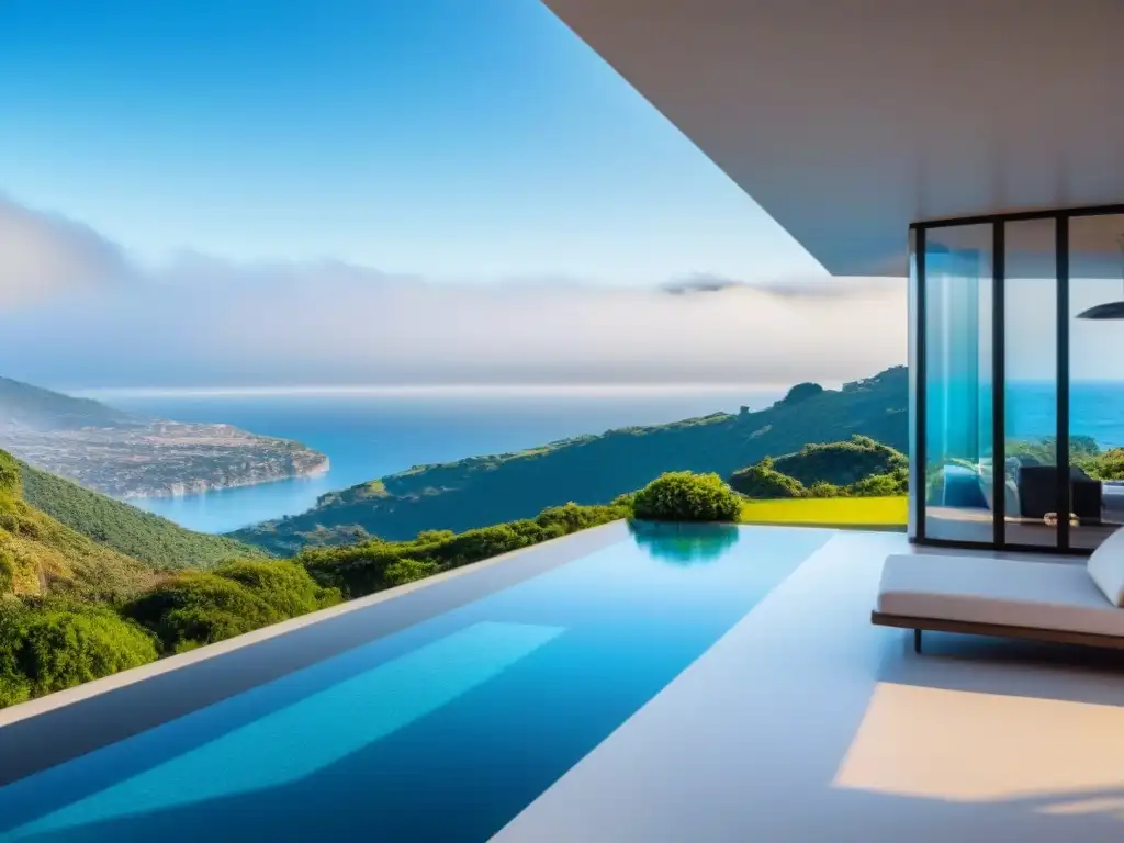 Villa de lujo futurista suspendida en el aire: diseño opulento y panorámico Villa de lujo futurista suspendida en el aire con diseño interior elegante y vistas panorámicas