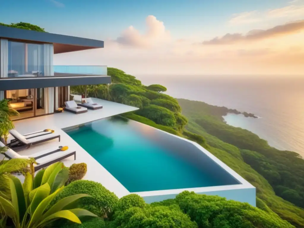 Villa de lujo frente al mar con piscina infinity privada Villa de lujo con impacto económico en villas vacacionales costeras
