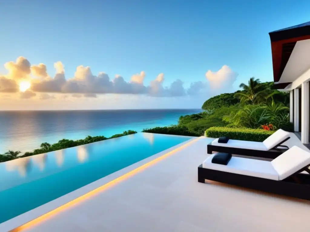 Villa de lujo frente al mar en el Caribe: inversión exclusiva Villa de lujo frente al mar en el Caribe con diseño arquitectónico moderno y piscina infinita privada, ideal para hipotecas para extranjeros en el Caribe