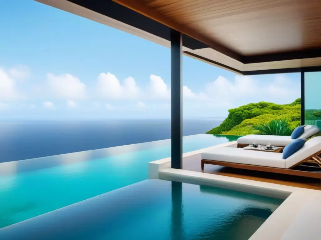 Villa de lujo junto al mar: diseño moderno y exclusivo Villa de lujo frente al mar con diseño moderno, piscina infinita y vistas panorámicas
