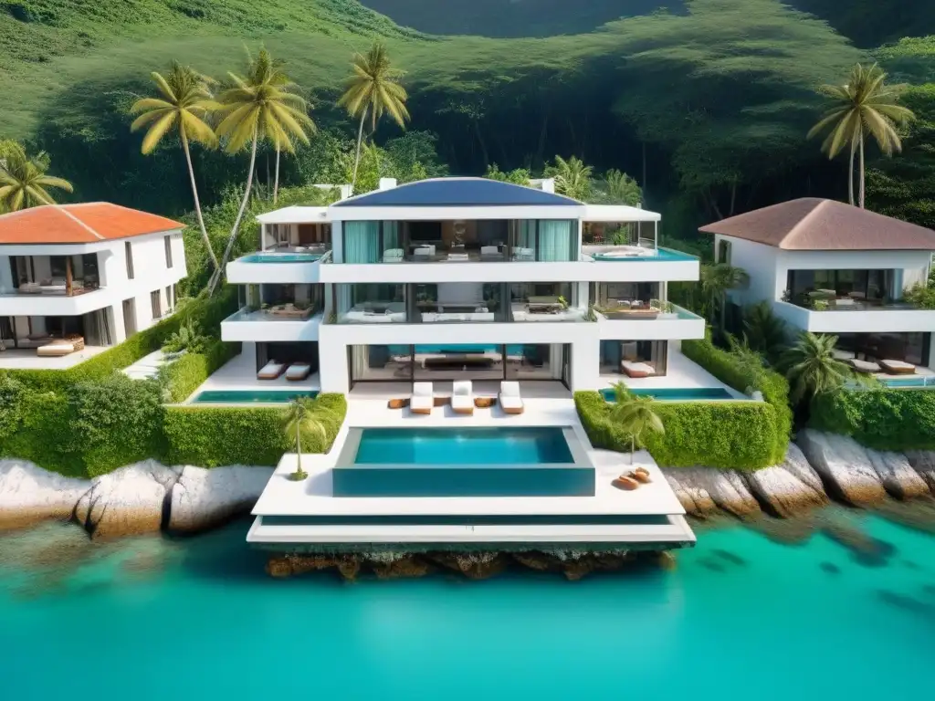 Villa de lujo frente al mar: diseño moderno y exclusividad Villa de lujo frente al mar con diseño moderno y piscina infinita privada