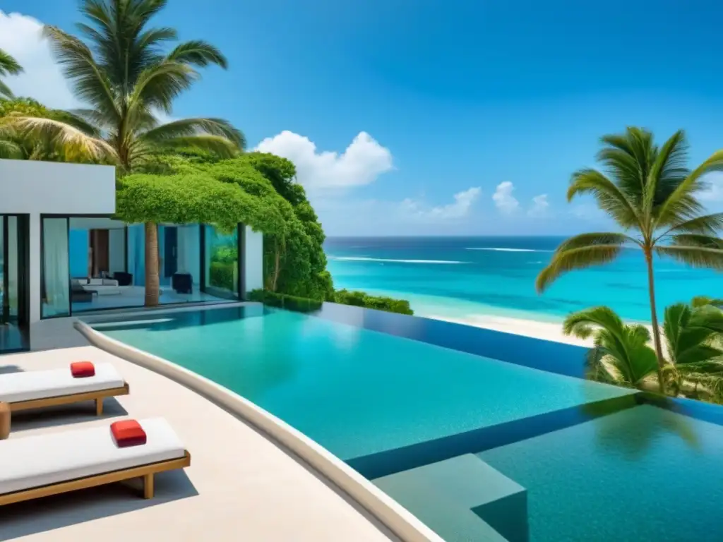 Suntuosa villa de lujo frente al mar en América Latina Villa de lujo frente al mar en América Latina, con piscina infinita y vistas al océano
