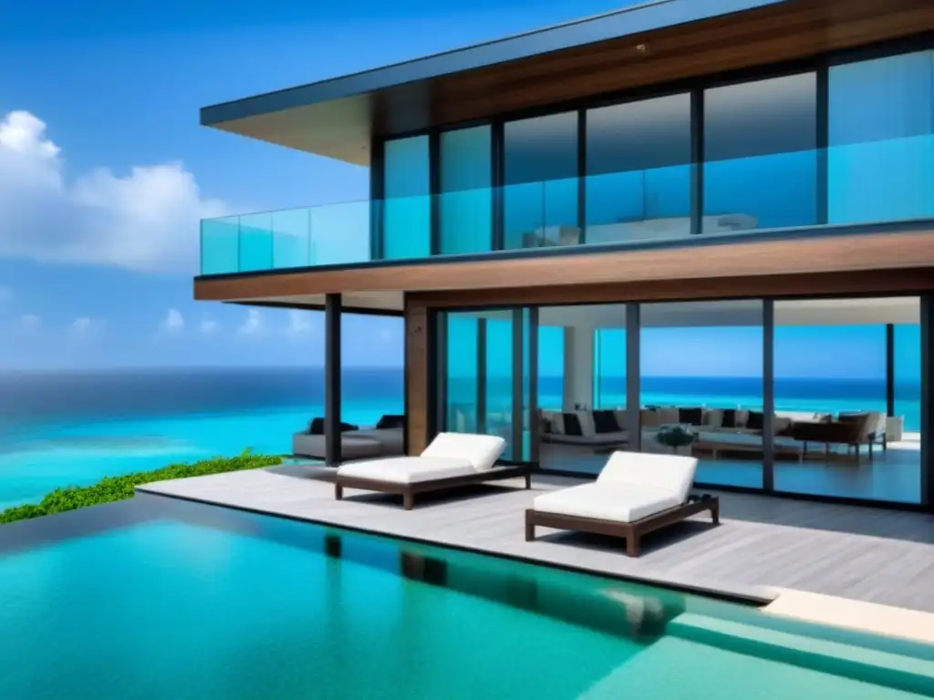 Villa de lujo frente al mar con vista panorámica y piscina infinita privada Villa de lujo frente al mar con piscina infinita privada y diseño contemporáneo, ideal para estrategias de negociación en propiedades vacacionales