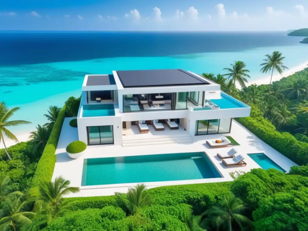 Villa de lujo frente al mar: paraíso tropical con piscina infinita Villa de lujo frente al mar con piscina infinita privada y vista al océano