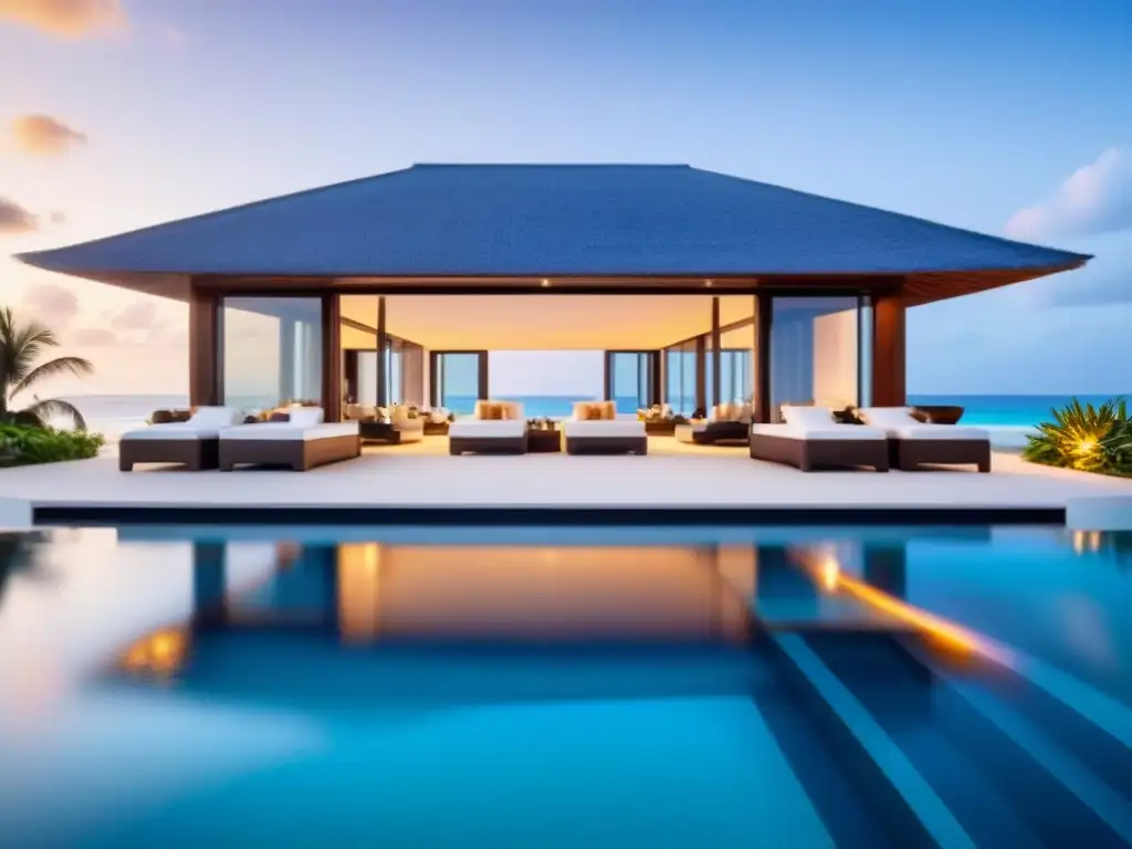 Villa de lujo frente al mar con piscina infinita y vistas impresionantes Villa de lujo frente al mar con ventanales, piscina infinita y vista al océano