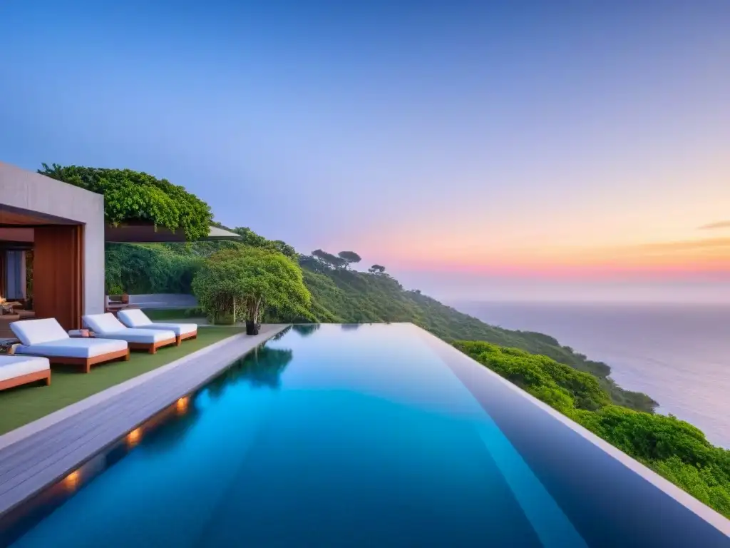 Villa de lujo ultramoderna con vistas al mar y piscina infinita Villa de lujo ultramoderna en acantilado con vistas al mar, diseño minimalista y piscina infinita