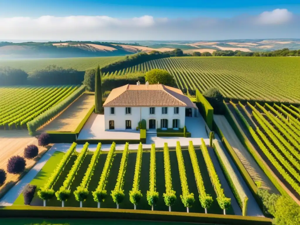 Exclusiva villa moderna entre viñedos en Bordeaux Villa de lujo en viñedos internacionales, elegancia y belleza en la región vinícola de Bordeaux, Francia