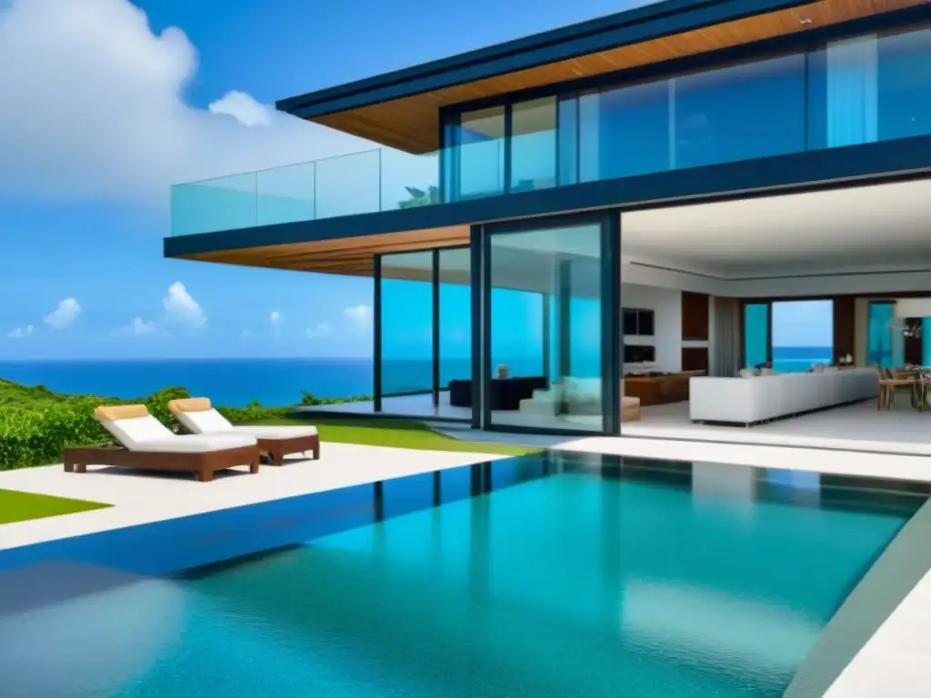 Villa de lujo con vista al mar: inversión postpandemia Villa de lujo con vista al mar, piscina infinita y decoración contemporánea