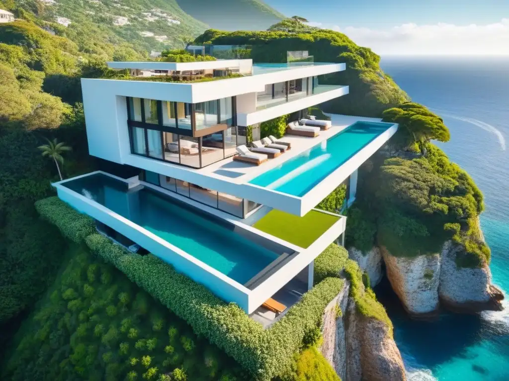 Villa de lujo con vista al mar: sofisticación y tranquilidad en un paraíso Villa de lujo con vistas al mar turquesa rodeada de naturaleza, ideal para inversiones en herencia propiedades extranjero legal