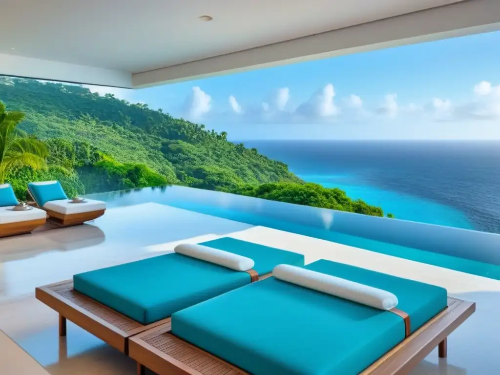Villa de lujo con vistas panorámicas al mar en acantilado Villa de lujo con vistas panorámicas al mar, piscina infinita y diseño moderno, tendencias diseño villas vacacionales lujo