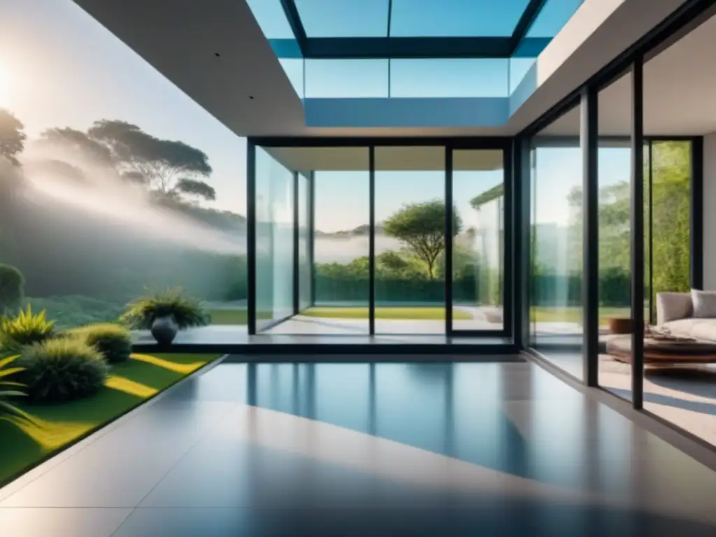 Moderna mansión de lujo con realidad aumentada integrada Villa moderna de lujo con tecnología de realidad aumentada integrada