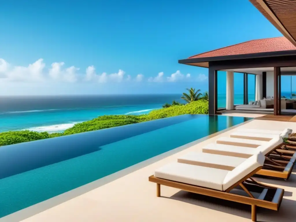 Villa de lujo frente al mar con vistas panorámicas y piscina infinita Villa moderna con vista al mar y tecnología en mercado inmobiliario internacional
