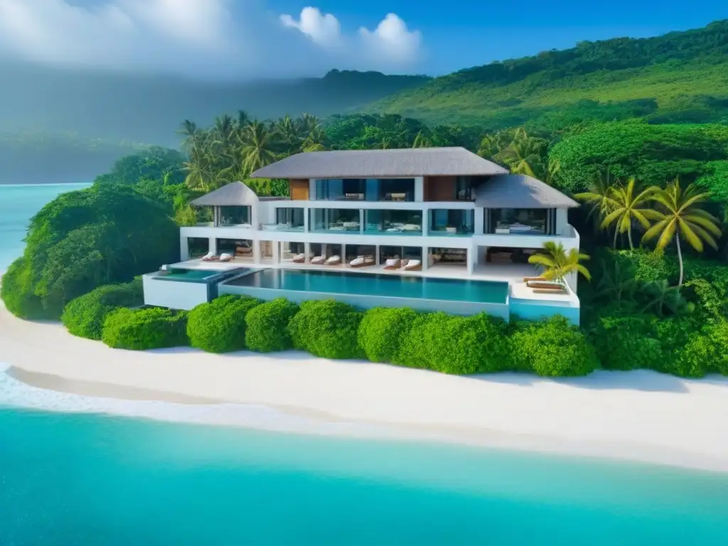 Paraíso tropical: villa de lujo con piscina infinita en playa de ensueño Villa de vacaciones de lujo con piscina infinita y vistas al mar, ideal para ingresos pasivos propiedades vacacionales