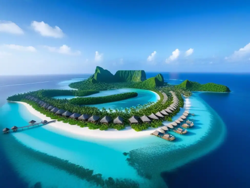 Paraíso exclusivo: Resort de lujo en isla privada Villas sobre el agua en isla privada con spas de lujo en islas, rodeadas de aguas turquesa y exuberantes jardines tropicales