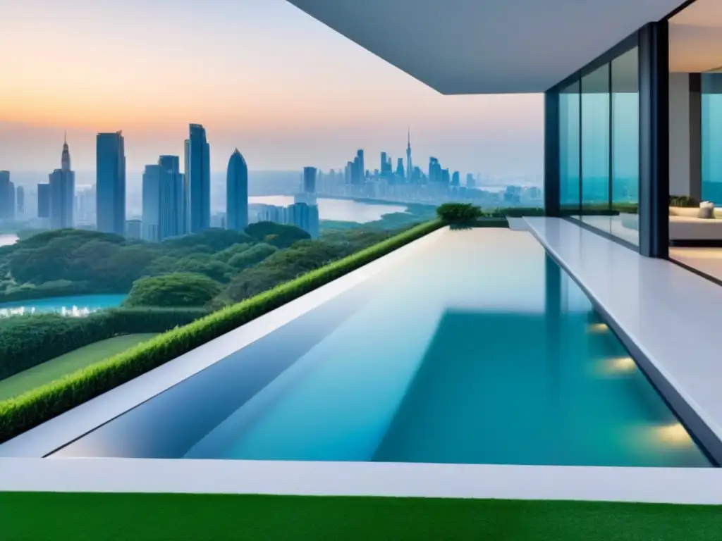 Espectacular mansión de lujo con vista a la ciudad en 8K Visita virtual de una mansión de lujo con piscina infinita y vistas a la ciudad