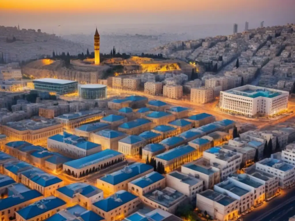 Amman, Jordan: Historia y modernidad en el vibrante mercado inmobiliario Vista aérea detallada de Ammán, Jordania, entre historia antigua y modernidad
