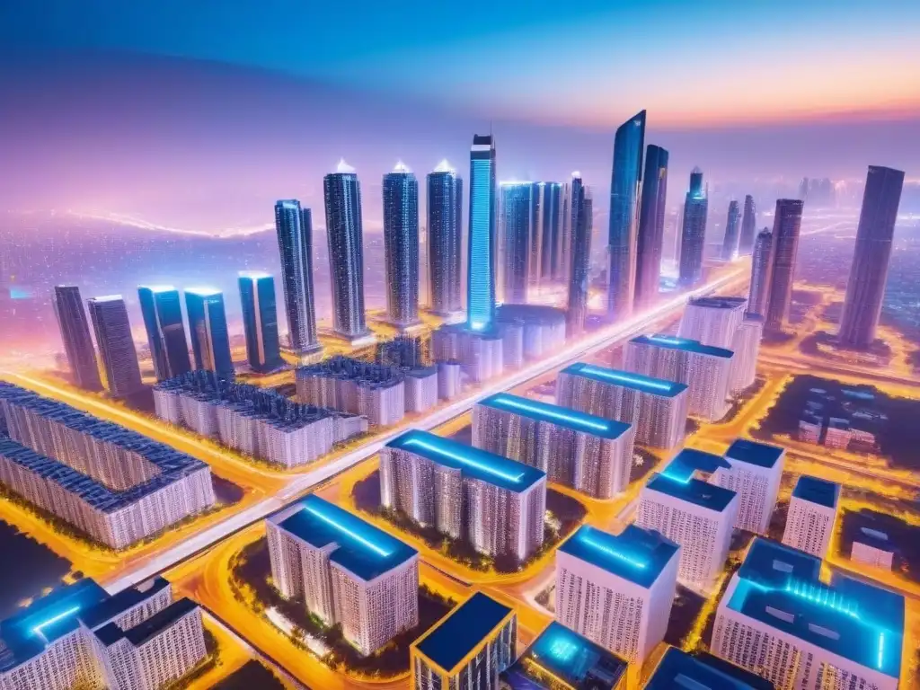 nt!, Una vista aérea impresionante de una ciudad futurista llena de diseños arquitectónicos innovadores e inconvencionales