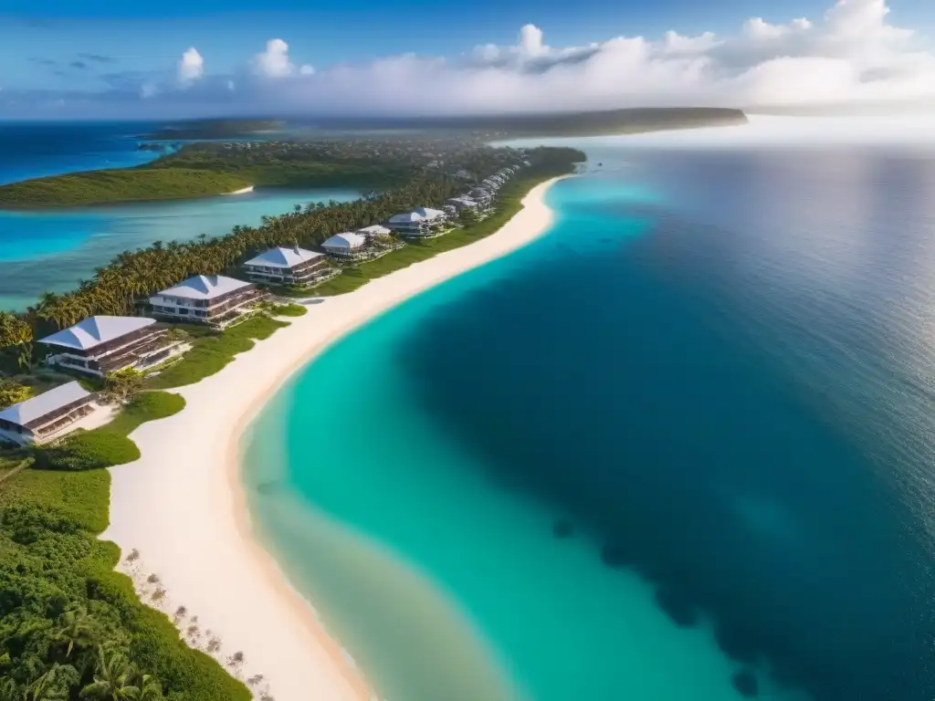 Propiedad de lujo frente al mar: inversión internacional Vista aérea impresionante de una lujosa propiedad frente al mar en el extranjero, reflejando elegancia y la herencia propiedades extranjero legal