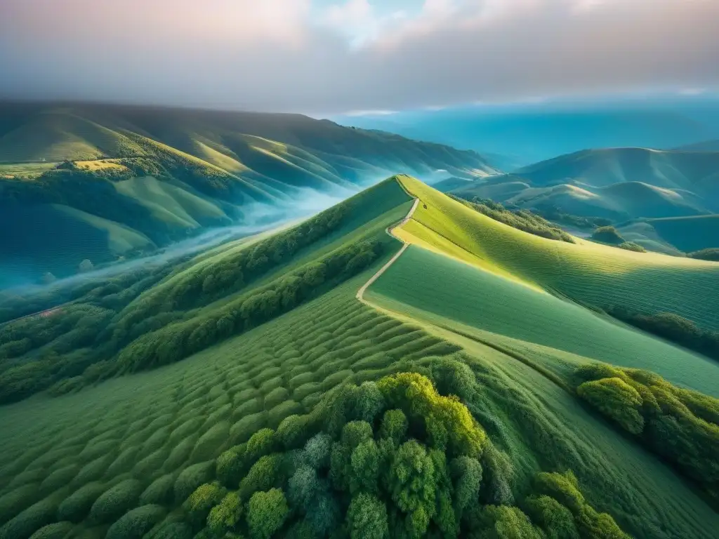 Oportunidades de desarrollo en tierras vírgenes: ¡descúbrelas ahora! Vista aérea impresionante de terreno virgen con banderas coloridas, reflejando potencial para estrategias venta terrenos sin desarrollar