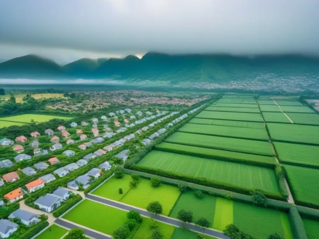 Portafolio global: arquitectura diversa en desarrollos inmobiliarios Una vista aérea de una inversión en vivienda asequible global con diversos estilos arquitectónicos y ubicaciones