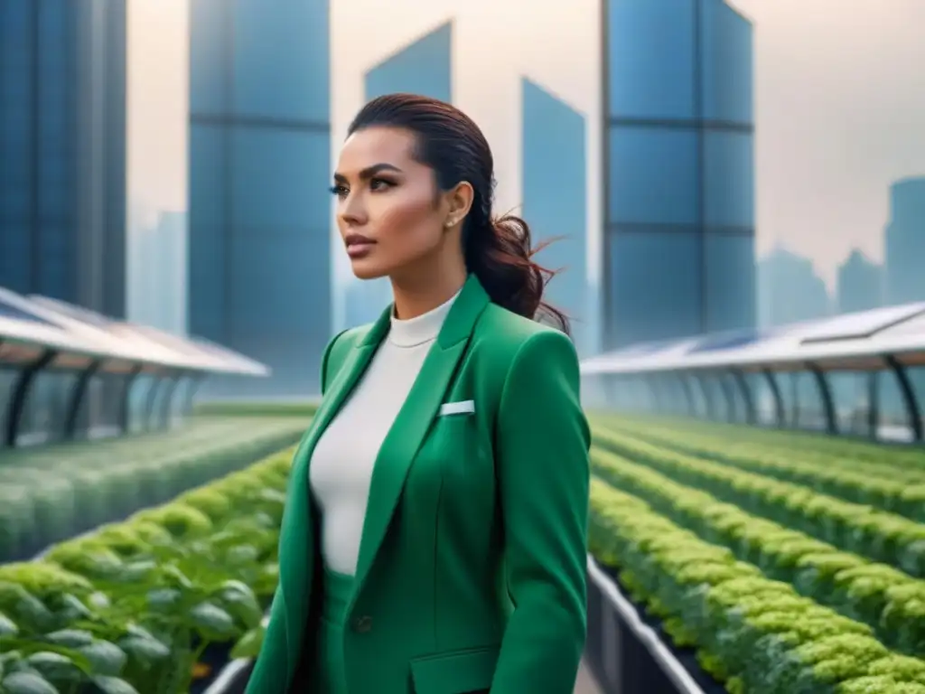 Ciudad futurista sostenible: arquitectura verde integrada Vista de una ciudad futurista sostenible con edificios verdes integrados en el entorno urbano