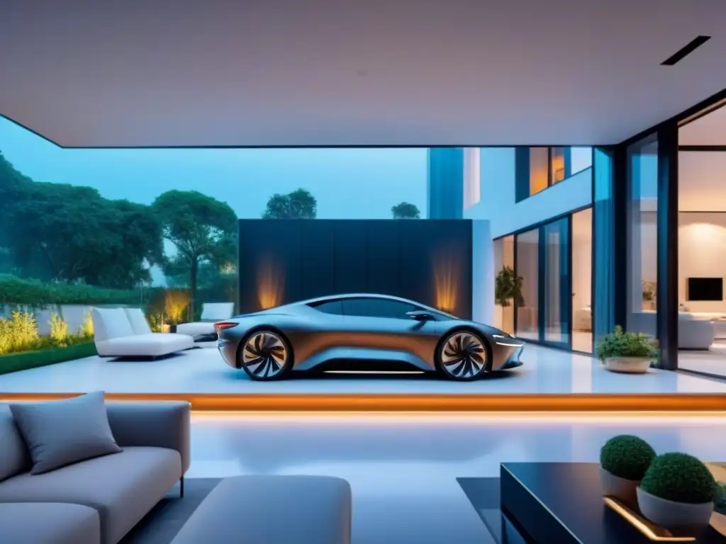Vista detallada de casa inteligente futurista con tecnología avanzada para inversores internacionales