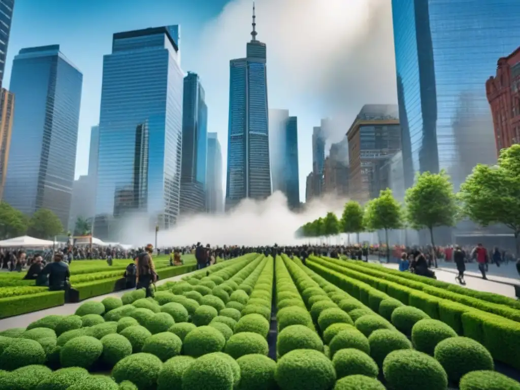Cityscape postCOVID: Resiliencia y oportunidad inmobiliaria en Norteamérica Vista detallada de una ciudad en Norteamérica postCOVID, reflejando innovación y oportunidad en inversiones inmobiliarias