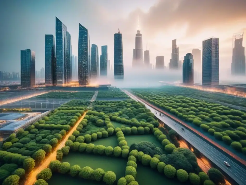 Proyecto de renovación urbana: diseño innovador y sostenible en 8k Vista detallada de un plan arquitectónico urbano renovado, destacando la importancia de la localización del proyecto de renovación